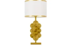 Arrediorg Abat jour glamour bianca e ottone SALERNO