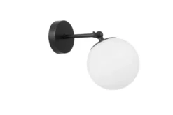 Arrediorg Applique a sfera snodabile nera FREDICA W1