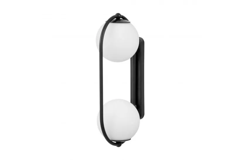 Arrediorg Applique bocce simmetriche nera PANARI W2