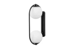 Arrediorg Applique bocce simmetriche nera PANARI W2