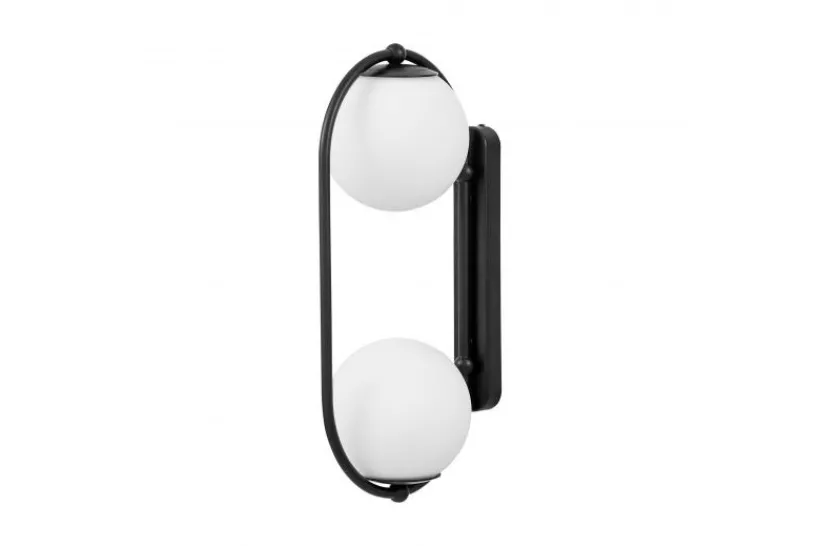 Arrediorg Applique bocce simmetriche nera PANARI W2