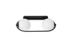 Arrediorg Applique bocce simmetriche nera PANARI W2