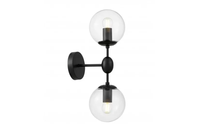 Arrediorg Applique bocce trasparenti nera ZODIAK W2