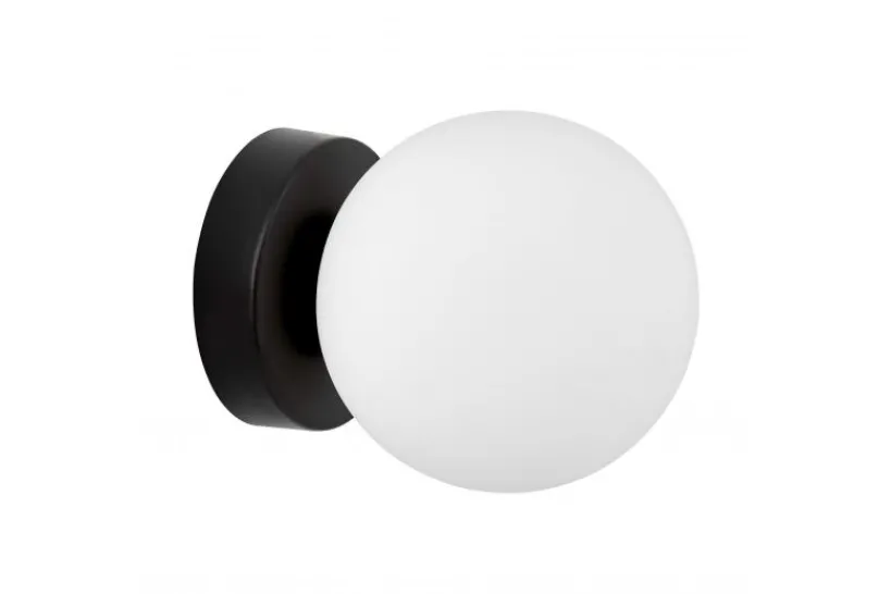 Arrediorg Applique da parete nera a sfera MARSIADA W1