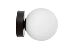 Arrediorg Applique da parete nera a sfera MARSIADA W1