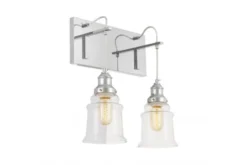 Arrediorg Applique doppia cromata vetro trasparente MOLETTI W2