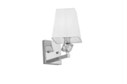 Arrediorg Applique lampada da parete cromata con paralume MONTERO W1
