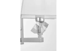 Arrediorg Applique lampada da parete cromata con paralume MONTERO W1