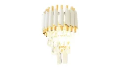 Arrediorg Applique lampada da parete di design post moderno di cristallo e metallo oro MAZINI W2