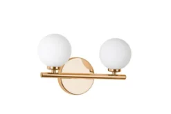 Arrediorg Applique lampada da parete di design colore oro MARSIADA W2