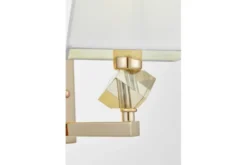 Arrediorg Applique lampada da parete dorata con paralume MONTERO W1