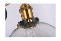 Arrediorg Applique lampada da parete in vetro a sfera Navarro