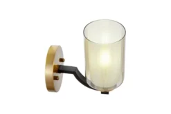 Arrediorg Applique lampada da parete in stile industriale vintage di metallo colore nero e VIGATTO W1