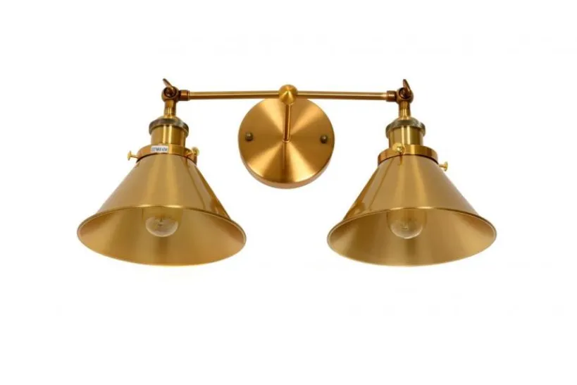 Arrediorg Applique lampada da parete stile Industriale vintage GUBI DUO