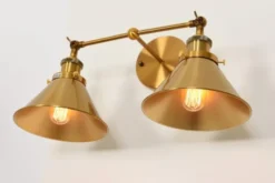 Arrediorg Applique lampada da parete stile Industriale vintage GUBI DUO