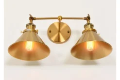Arrediorg Applique lampada da parete stile Industriale vintage GUBI DUO