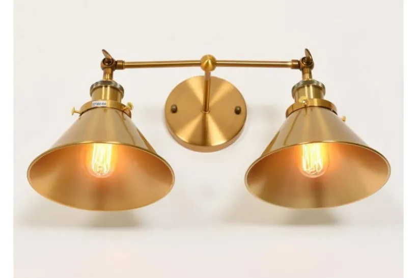 Arrediorg Applique lampada da parete stile Industriale vintage GUBI DUO