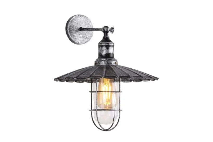 Arrediorg Applique lampada da parete stile industriale vintage LATARO Antico