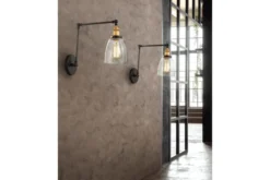 Arrediorg Applique lampada da parete stile industriale vintage BARTON W2