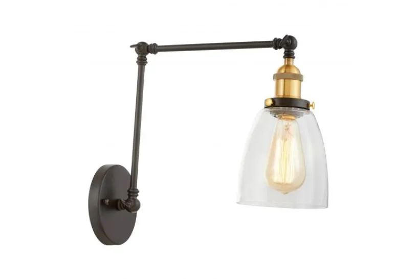 Arrediorg Applique lampada da parete stile industriale vintage BARTON W2