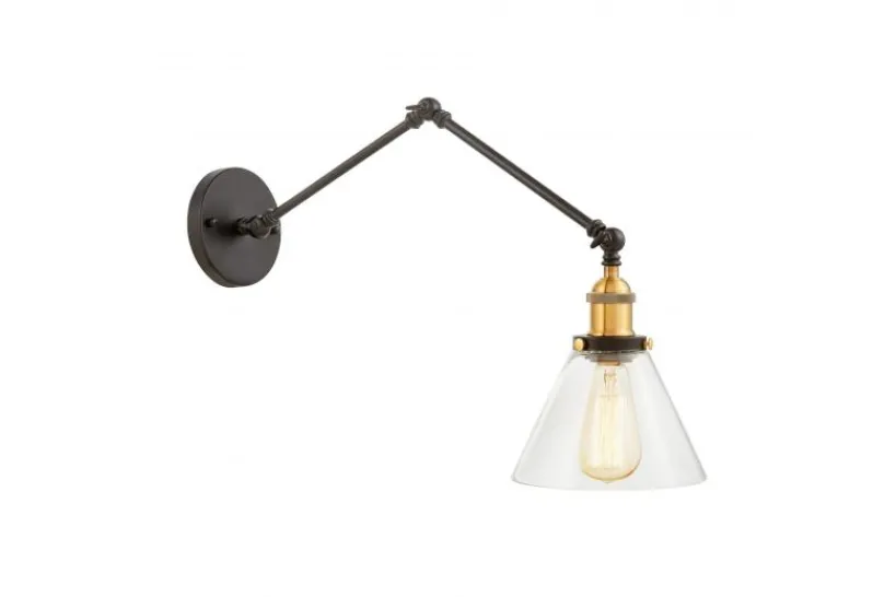 Arrediorg Applique lampada da parete stile industriale vintage HARTON W2