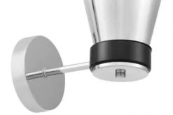 Arrediorg Applique moderna cromo e vetro Fabro W1