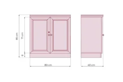 Arrediorg Armadietto 2 ante chiuse per ufficio o studio in stile classico PRESTIGE C625B