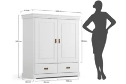 Arrediorg Armadietto legno massello 2 ante toscano shabby
