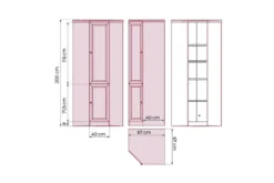 Arrediorg Armadio angolare classico per ufficio PRESTIGE C610