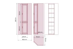 Arrediorg Armadio angolare ufficio classico PRESTIGE C710