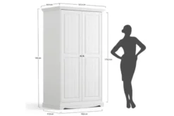 Arrediorg Armadio 2 ante shabby chic pino massello