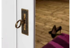Arrediorg Armadio legno massello 4 ante specchi shabby toscano