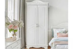 Arrediorg Armadio provenzale 2 ante legno bianco Princess 806B