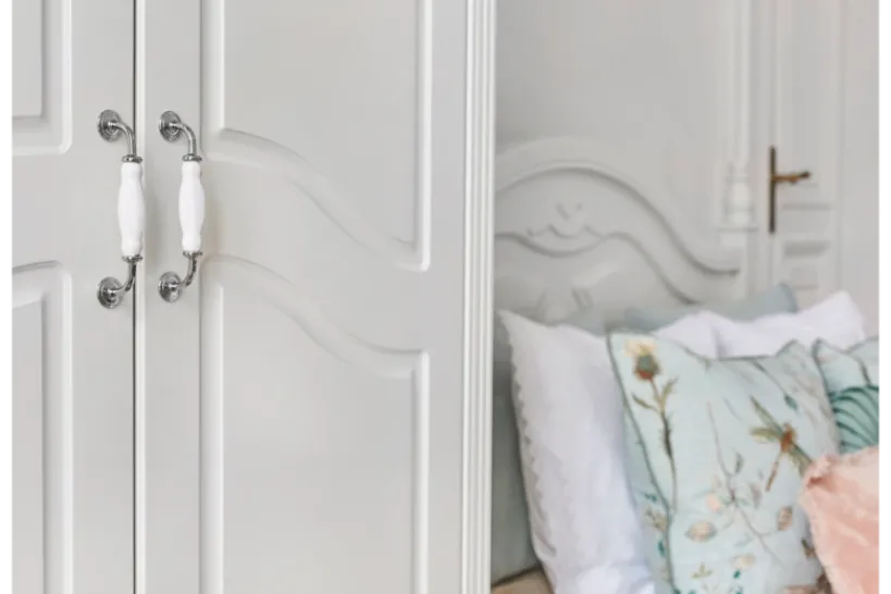 Arrediorg Armadio provenzale 2 ante legno bianco Princess 806B