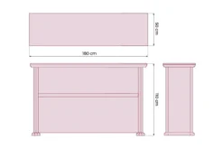 Arrediorg Bancone reception ufficio classico 1,8 M PRESTIGE D510