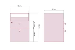 Arrediorg Cassettiera pensile 40 cm per scrivania ufficio classico Prestige