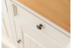 Arrediorg Cassettiera shabby chic pino massello bianco e naturale