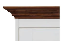Arrediorg Cassettiera shabby chic pino massello bianco piano color noce