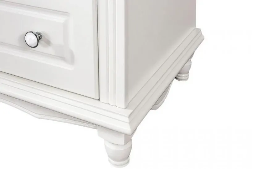 Arrediorg Cassettone provenzale 6 cassetti legno bianco PRINCESS 836-6A