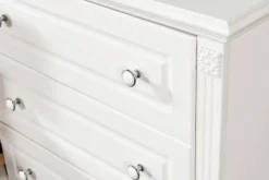 Arrediorg Cassettone provenzale 6 cassetti legno bianco PRINCESS 836-6A