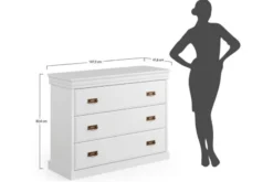 Arrediorg Comò naturale legno massello shabby toscano