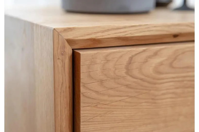 Arrediorg Comodino pensile design in rovere massello oliato naturale