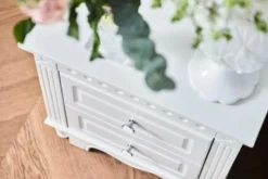 Arrediorg Comodino provenzale bianco con cassetti Princess 805