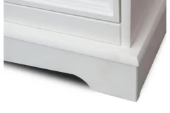 Arrediorg Comodino shabby chic pino massello bianco e tinto noce
