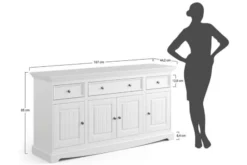 Arrediorg Consolle shabby chic pino massello bianco e top noce
