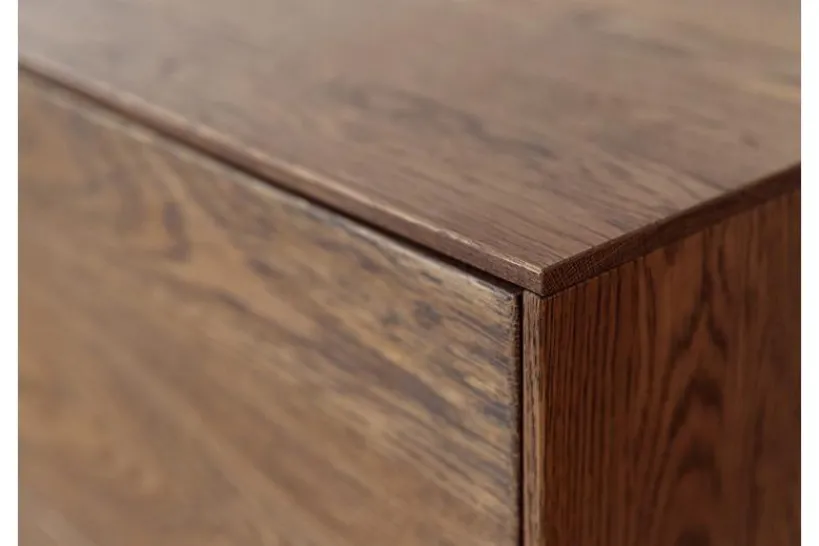Arrediorg Credenza moderna alta in rovere massello con LED