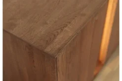 Arrediorg Credenza moderna alta in rovere massello con LED
