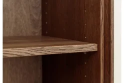 Arrediorg Credenza moderna alta in rovere massello con LED