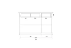 Arrediorg Credenza pino massello shabby classico Rosella