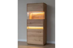 Arrediorg Cristalliera bassa 1 anta sinistra in legno naturale design moderno